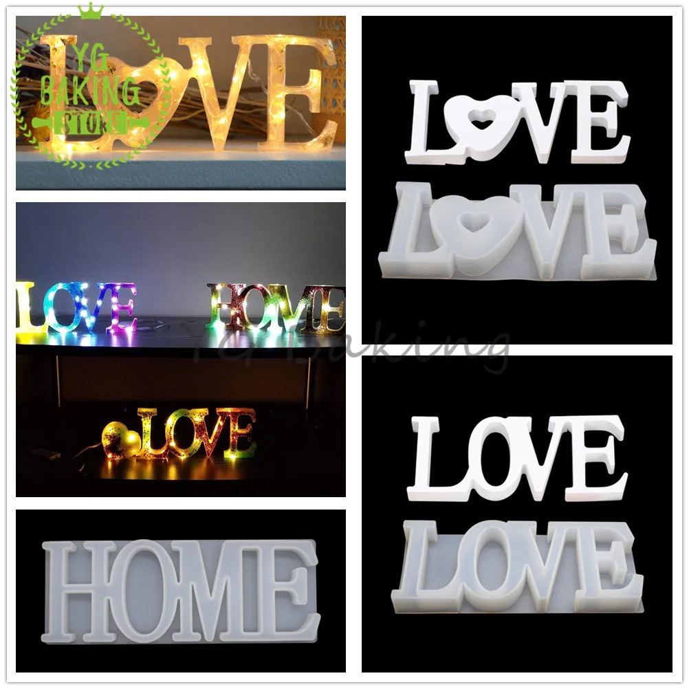 Новое поступление эпоксидная силиконовая форма для торта с надписью Love Heart &amp Home
