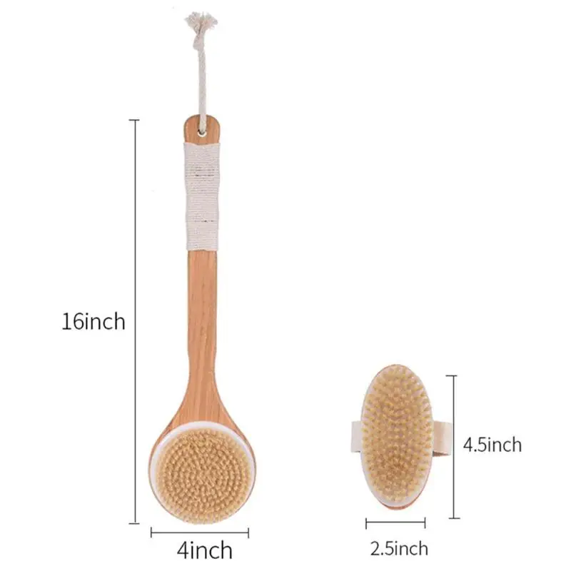 2 шт новая деревянная щетка для тела набор щетины с лотосом сухая кожа мягкая из