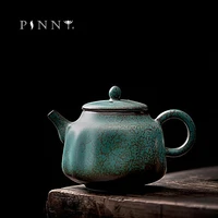 pinny 150ml ceramic turquoise glaze teapot japanese style kung fu tea service retro pigmented tea pot