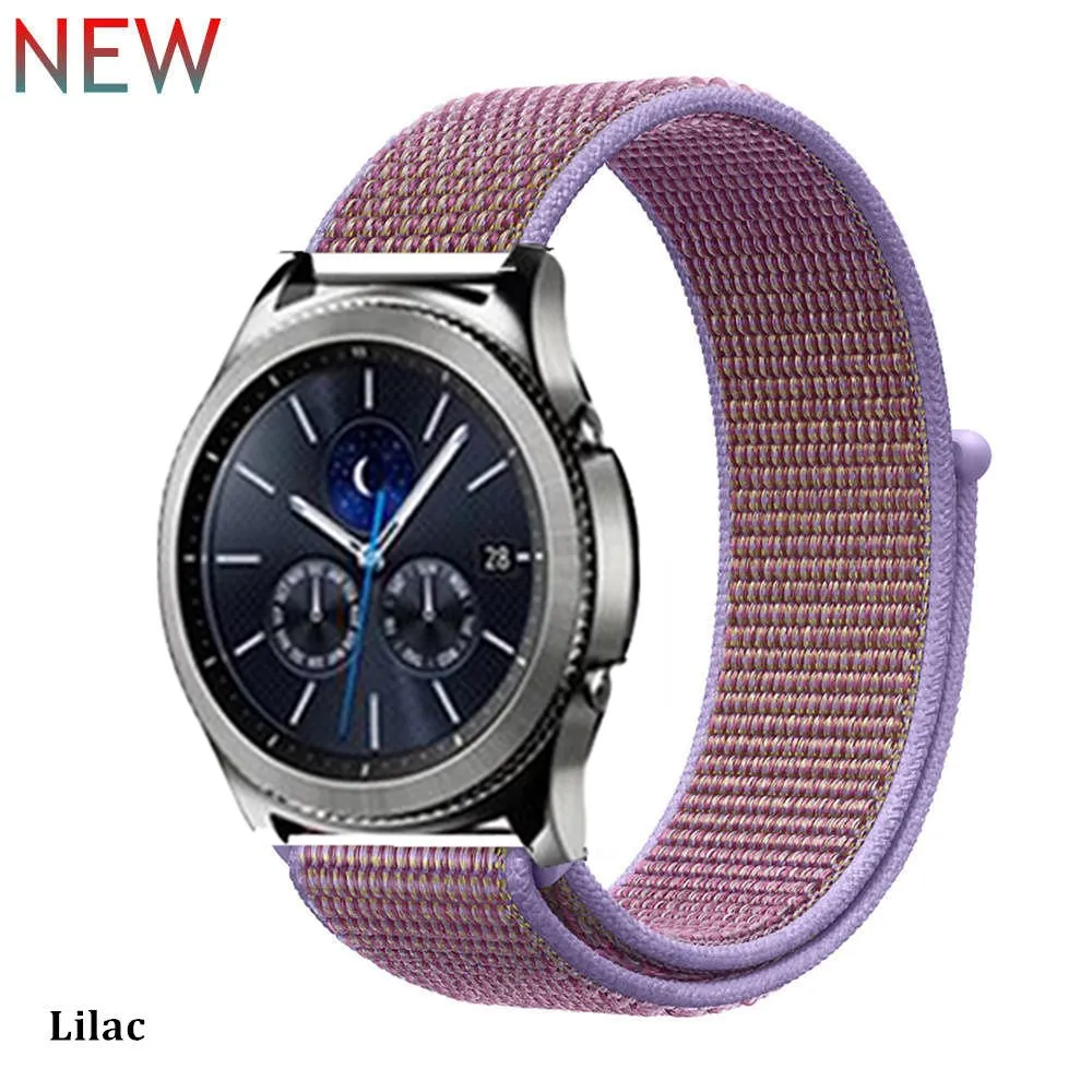 lilac 32 Ремешок 20 мм/22 мм для gear s3 Frontier samsung Galaxy watch Active2 ремешок для huawei Watch GT 2 46 мм 42 мм аксессуары для браслетов correa - Цвет ремешка: lilac 32