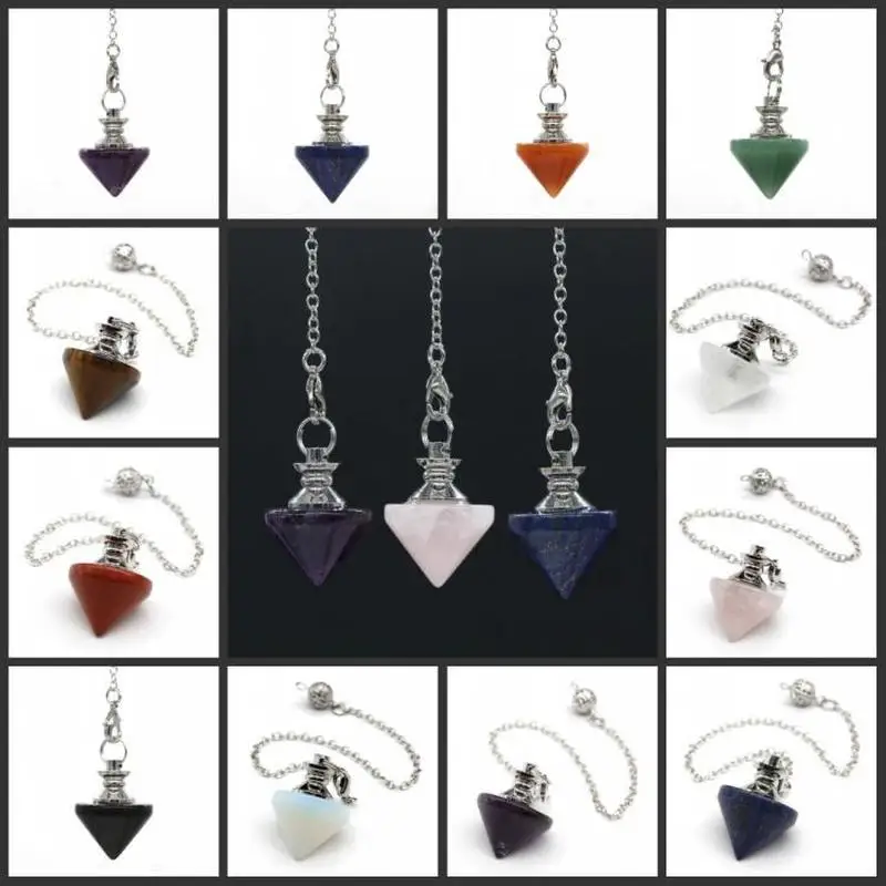 Рейки натуральный камень кристалл кварц Подвеска-Маятник для гадания