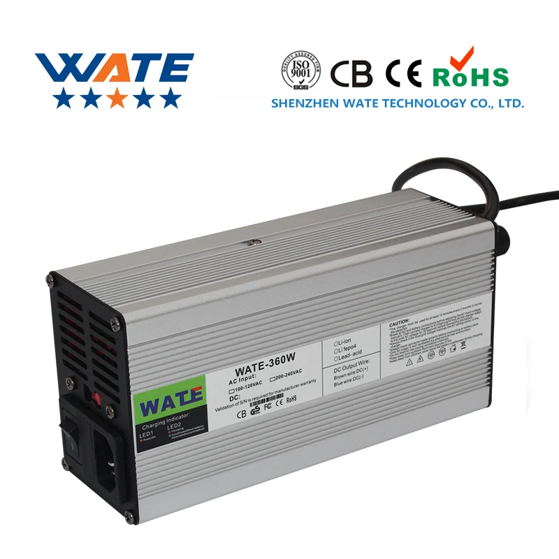 

51.1V 7A Charger 44.8V LiFePO4 Battery Smart Charger Used for 14S 44.8V LiFePO4 Battery High Power With Fan Aluminum Case