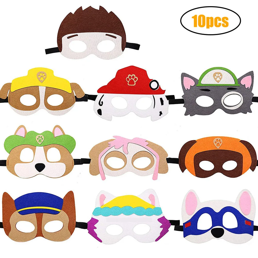 Детские маскарадные маски 10 шт. фетровая детская маска для дня рождения