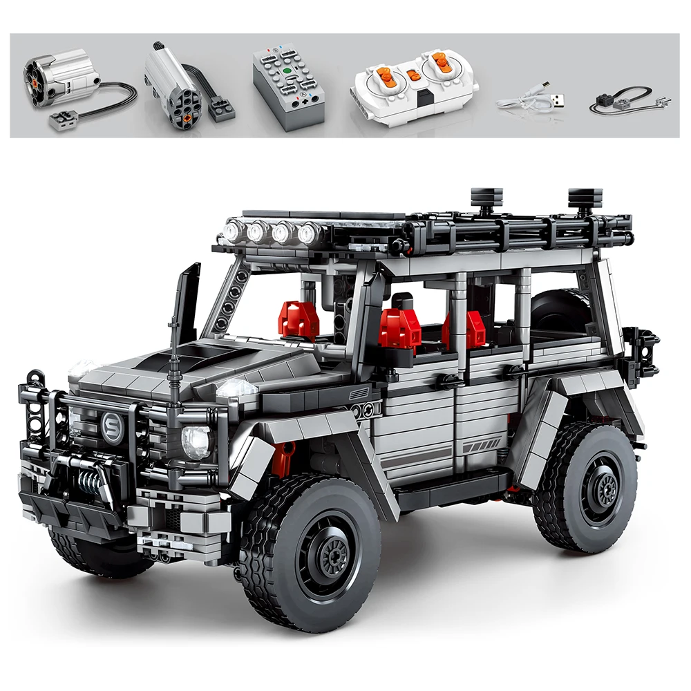 

1852Pcs City Off-Road Vehicle Remote Control high-tech Building Blocks SUV Truck Car RC/non-RC Bricks Children Toys Kids Gifts