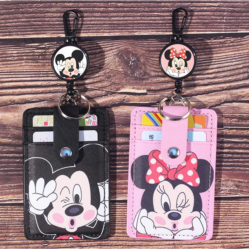 

Disney Sesame Street Keychain Lanyard Card Case Backpack Pendant Certificate Protection Cover Bus Kamiqi Minnie Protective Shell