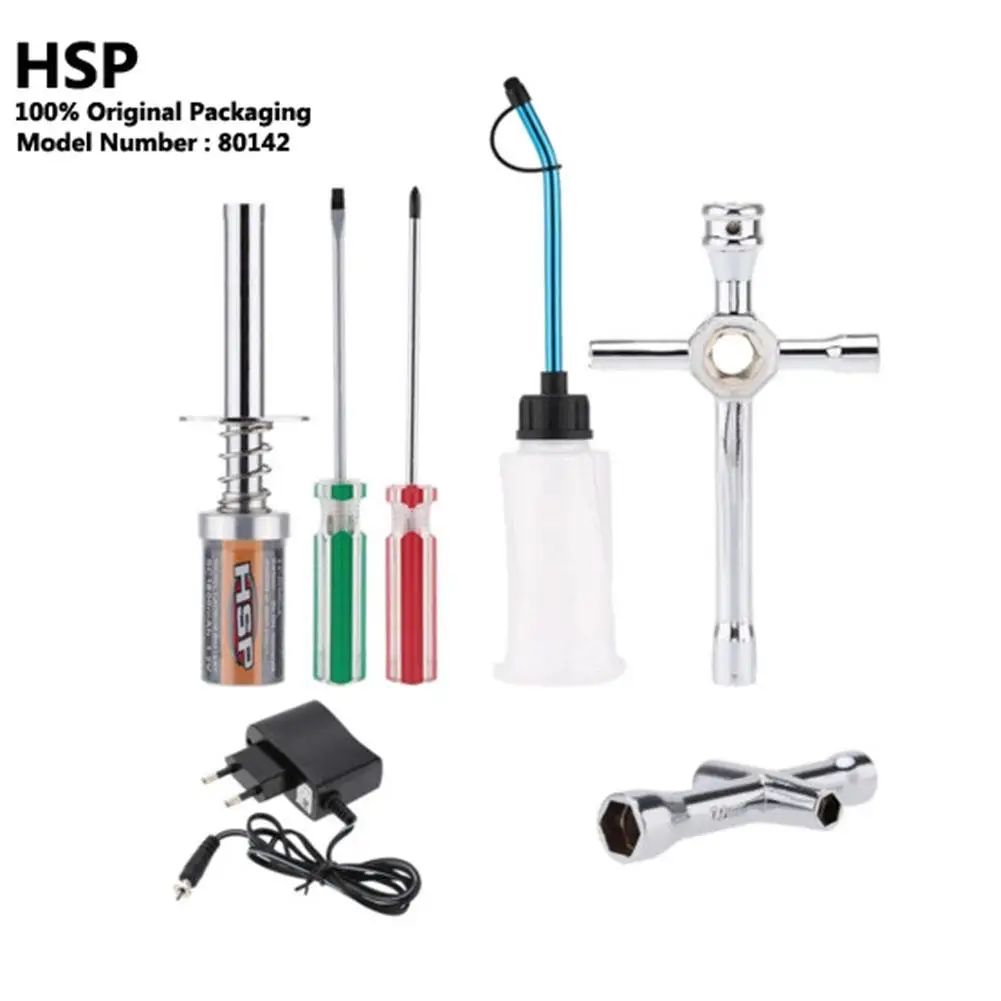 

80142 HSP Nitro GAS инструменты для стартера Kit для 1:10 Baja's стартовый комплект зажигания для радиоуправляемой части автомобиля