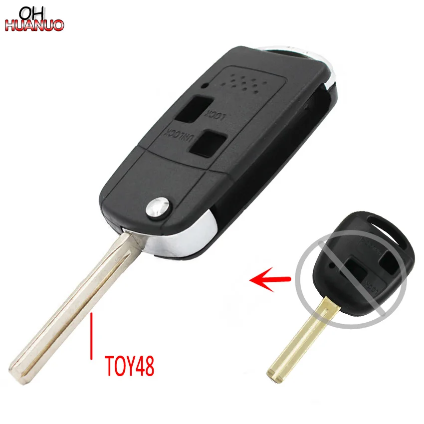 2 кнопки модифицированный флип чехол для автомобильного ключа Lexus RX300 LS400 LS430 ES330