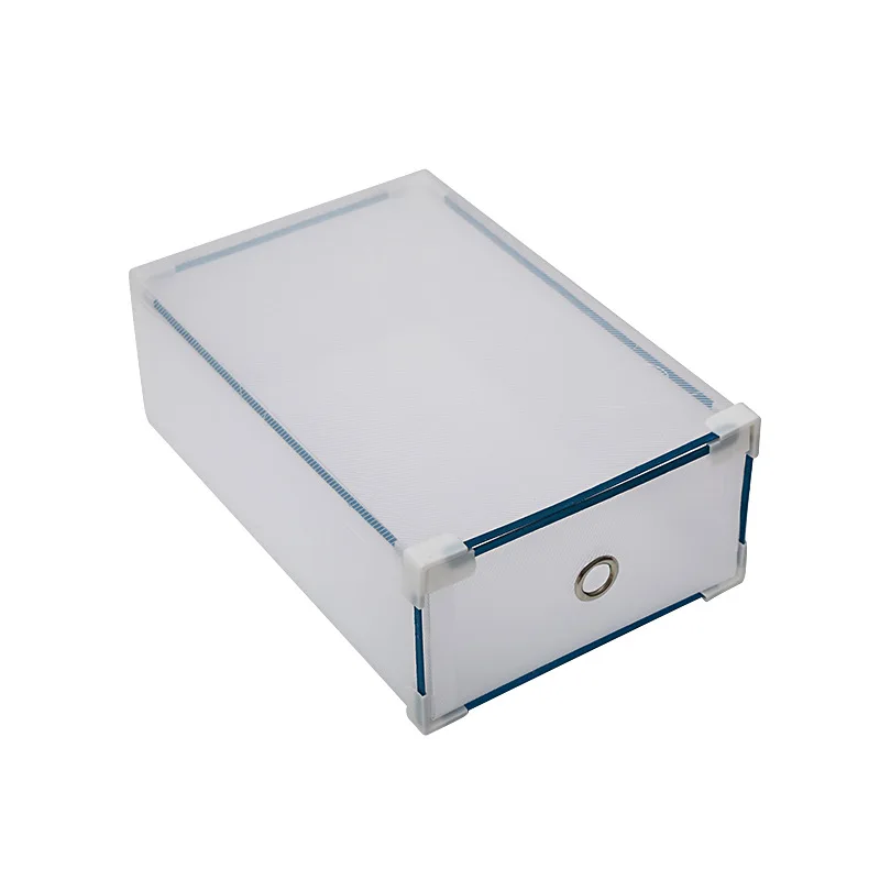 

10Pcs/set Metal Frame Plastic Drawer Type Front Opening Transparent Shoe Box Home Storage Box Forshoes Organization Bins