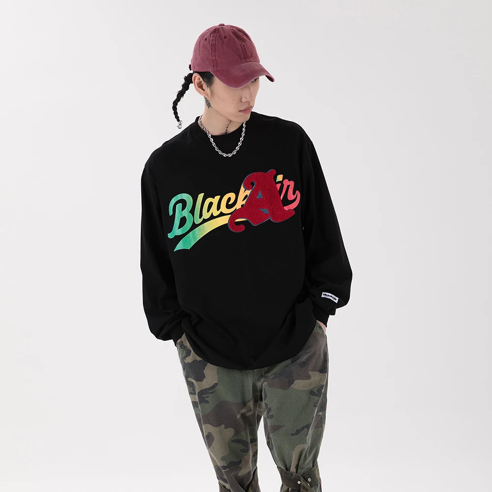 

Dark Icon Embroidery Oversized Hip Hop T-shirt Men Women Colorful Printed Street Men's Tshirts Cotton Tee Shirts for Man