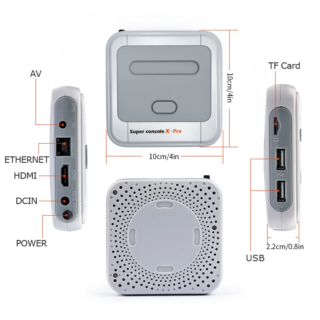 

Super Console X-pro Game Console TV Video Gaming Box Retro Game Player, 64G, Wireless Gamepad, EU Plug