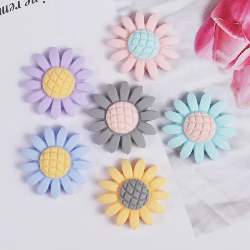6 Colors Resin Frosted Sunflower Slime Accessories Super Light Clay Charms DIY Kit Cream Glue Crafts Decoration Materials | Игрушки и