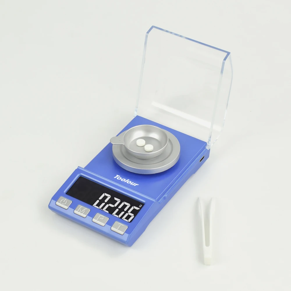 Toolour100g/50g X 0,001g мини точность ювелирной шкалы ЖК-дисплей портативные весы usb зарядка для лабораторной медицины электронные