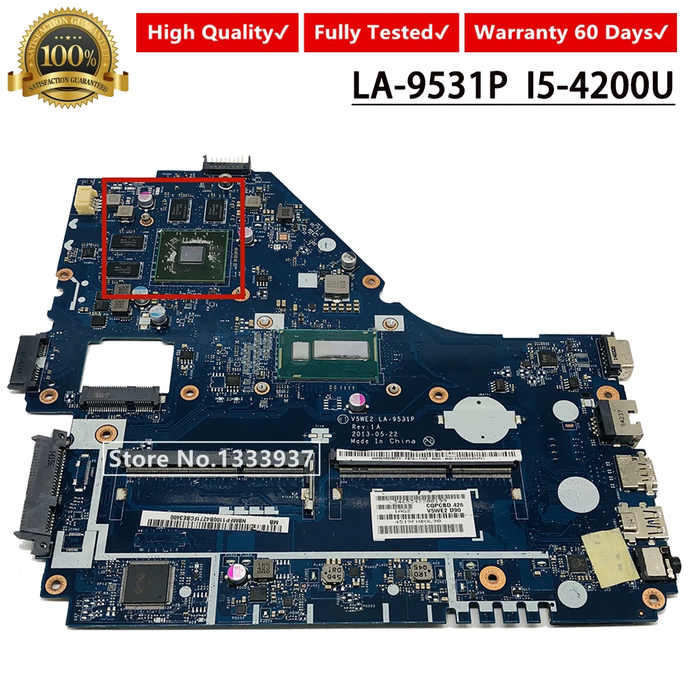 Для ACER E1-572 E1-572G Материнская плата ноутбука V5WE2 LA-9531P SR170 I5-4200U материнская | Материнские платы -4000148036501