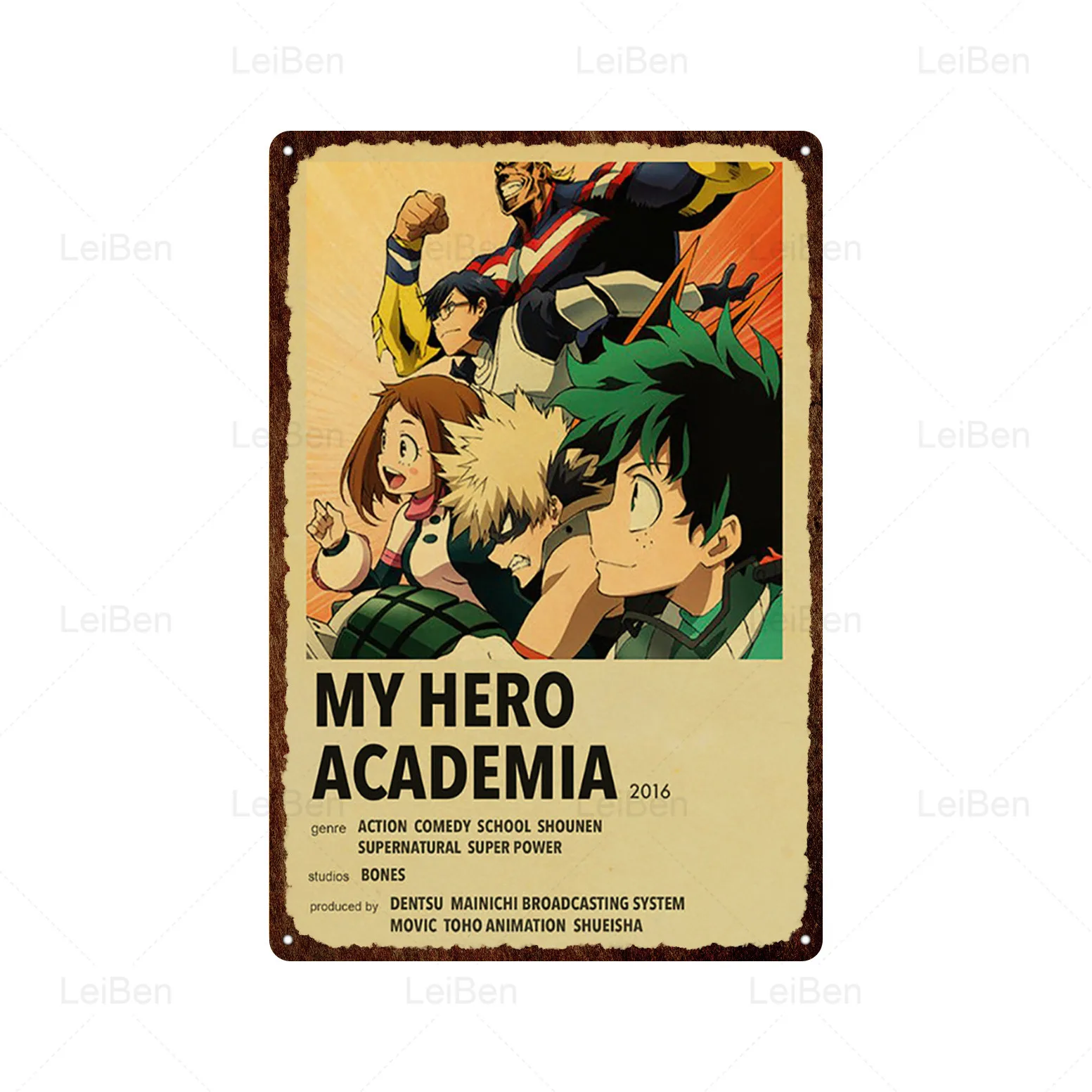 Аниме металлическая пластина Черный Батлер Токийский Гуль Ретро табличка