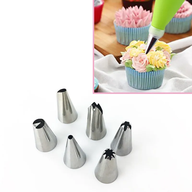 Новые инструменты для торта из 8 штук наборы маленькая нержавеющая сталь 6 сопла 12