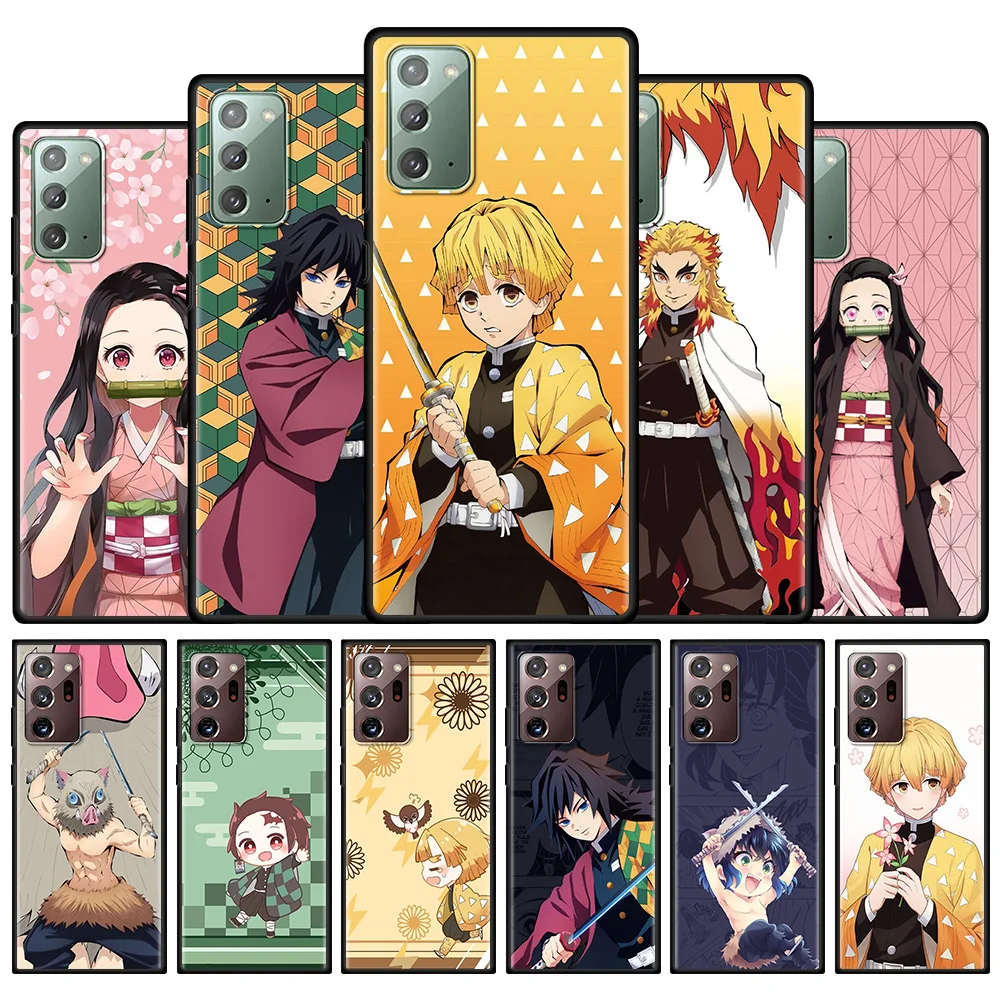 

Case for Samsung Note 20 Ultra 10 Plus 10Lite 9 8 10 M21 M32 M42 M62 F62 F52 F12 Phone Cover Shell Bag Anime Demon Slayer
