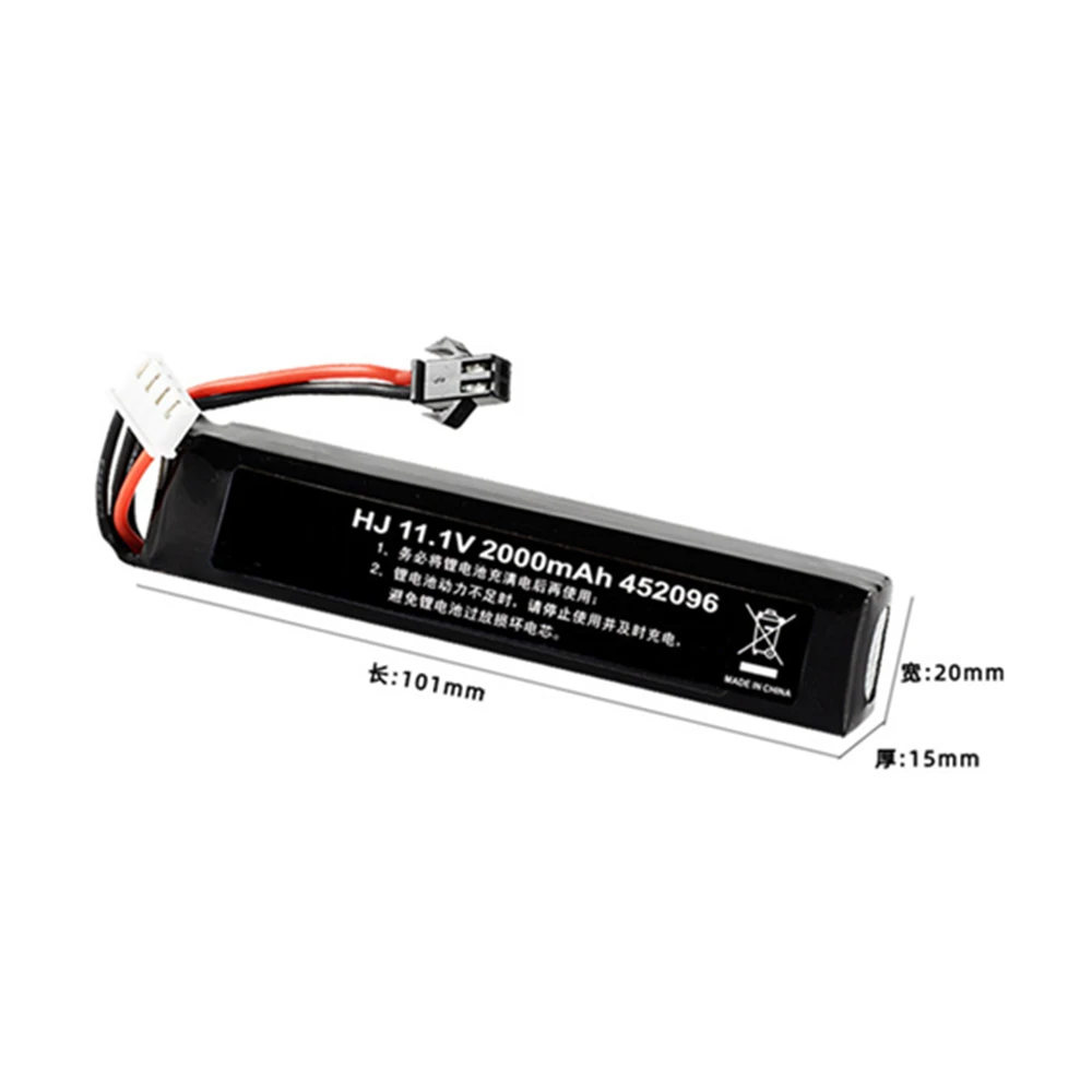 11 1 v Lipo батарея с зарядным устройством для водяного пистолета 3S V 2000mAh 452096