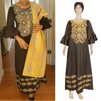 hd african dress for women plus size dresses with head wraps womens embroidered maxi dress 2021 dashiki african clothes s3314