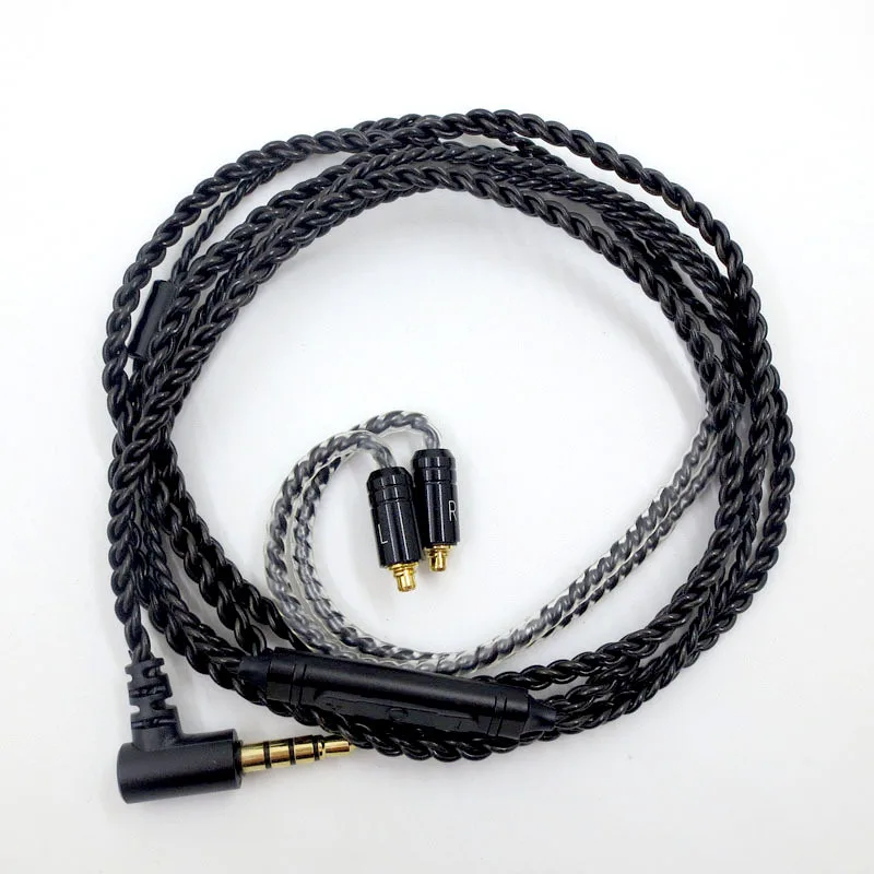 Кабель для наушников с микрофоном Shure SE215 SE315 SE425 SE535 SE846 LS50 IS70 A2DC IM50 IM70 IE80 IE8 IE81 MMCX 0 78