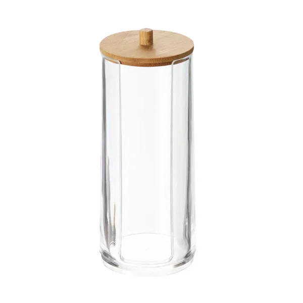 Makeup Organizer Box MSJO органайзер для макияжа, коробка для хранения косметики, ватные диски, тампон, Бамбуковая Крышка для женщин, для дома, ванной комнаты, органайзер, коробки для макияжа, корзина - Цвет: Makeup Organizer Box