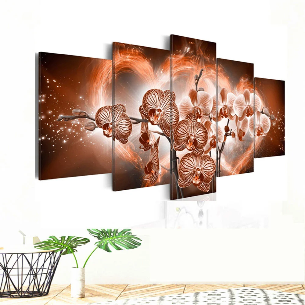 5D алмазная вышивка сделай сам цветок живопись крестиком полная фотография 5 шт.