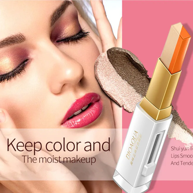 Двухцветные тени для век стерео градиентные мерцающие кремовая ручка палитра