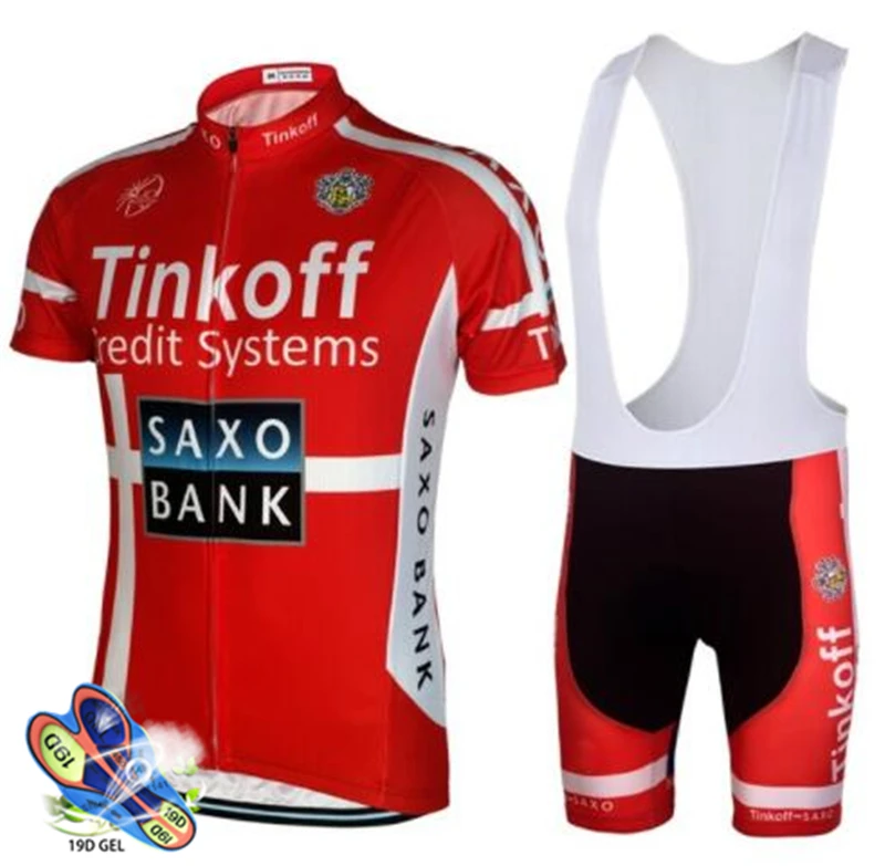 

NEW 2019 Saxo Bank Tinkoff Team Cycling Jersey Sets MTB Bicycle Bike Breathable 19D GEL Shorts Clothing Cycling Suit