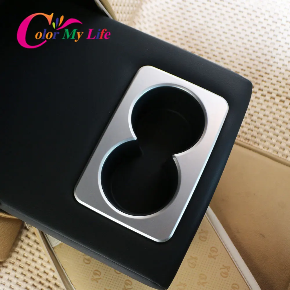 Цвет моя жизнь автомобиль хром матовая задняя рамка держателя стакана воды