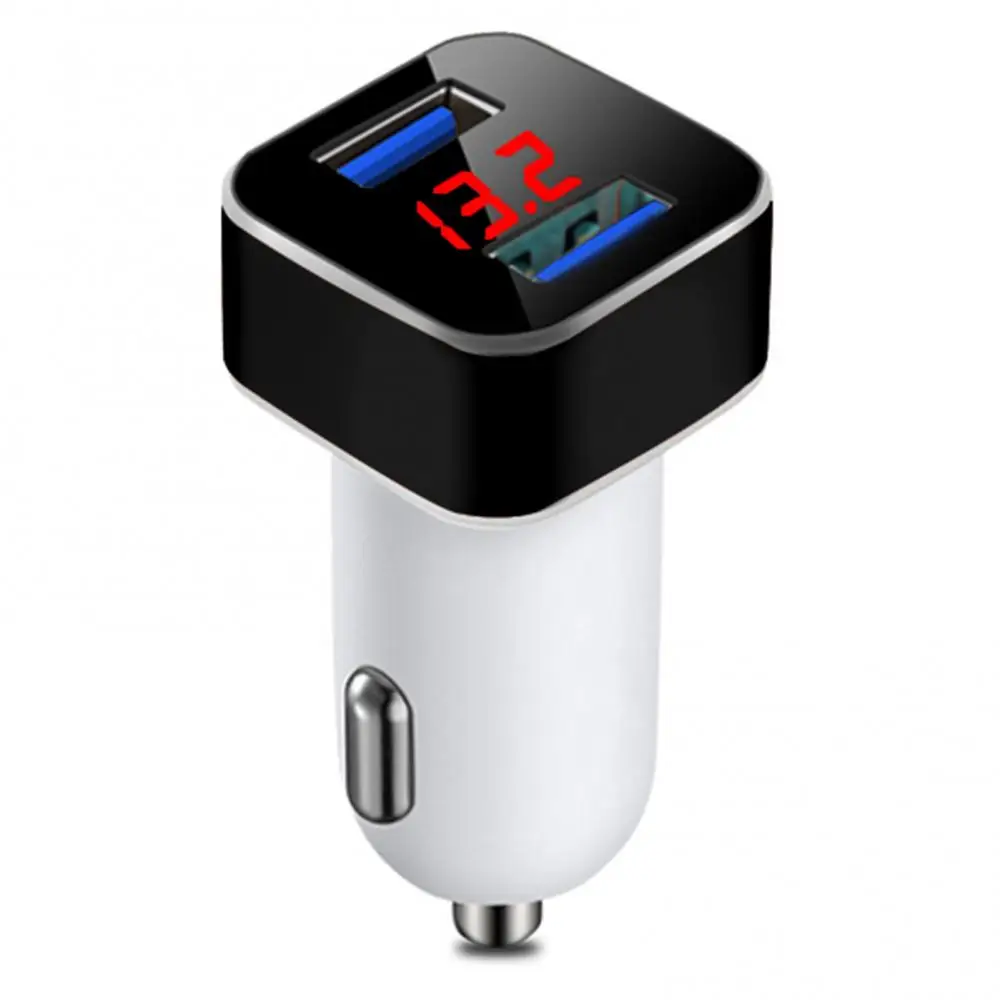 

5V 3.1A Dual USB Digital Display Screen Aluminium Alloy ABS Car Adapter Charger Auto Parts