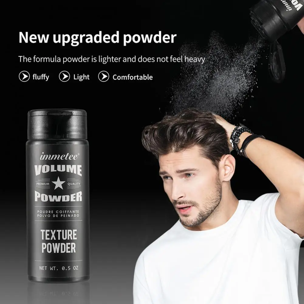 

Fluffy Hair Powder Oil Control Safe Ingredients Hair Styling Black Fashion Fluffy Effective Modeling Refreshing Powder for Men