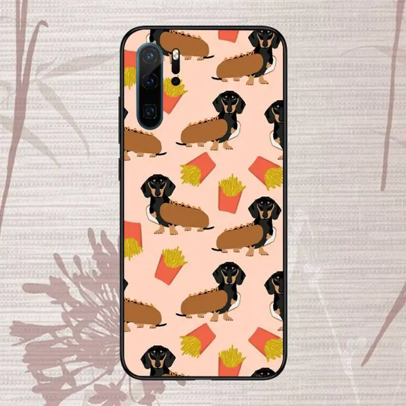 

Dachshund Dog Silhouette Phone Case For Huawei P20 P30 P40 lite Pro P Smart 2019 Mate 10 20 Lite Pro Nova 5t