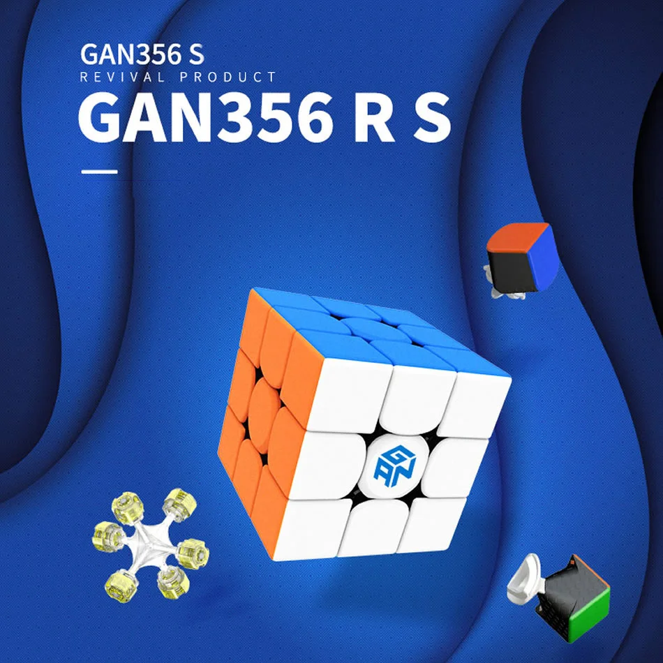 

Оригинальный Куб Magico GAN 356 RS 3x3x3 волшебный скоростной куб 3x3 GAN 356rs головоломка конкурс WCA развивающие игрушки