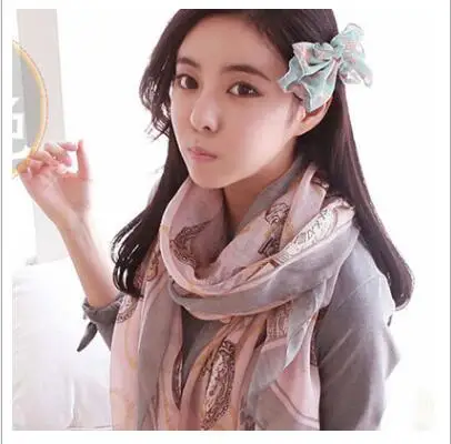 Женский дизайнерский длинный шелковый шарф бархатный шифоновый в форме сердца