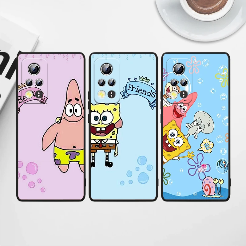 

Best friend Cartoons Sponge-bob For Honor Play 3E 5 5G 5T 8S 8C 8X 8A 8 7S 7A 7C MAX Prime Pro 2019 2020 Black Phone Case Capa