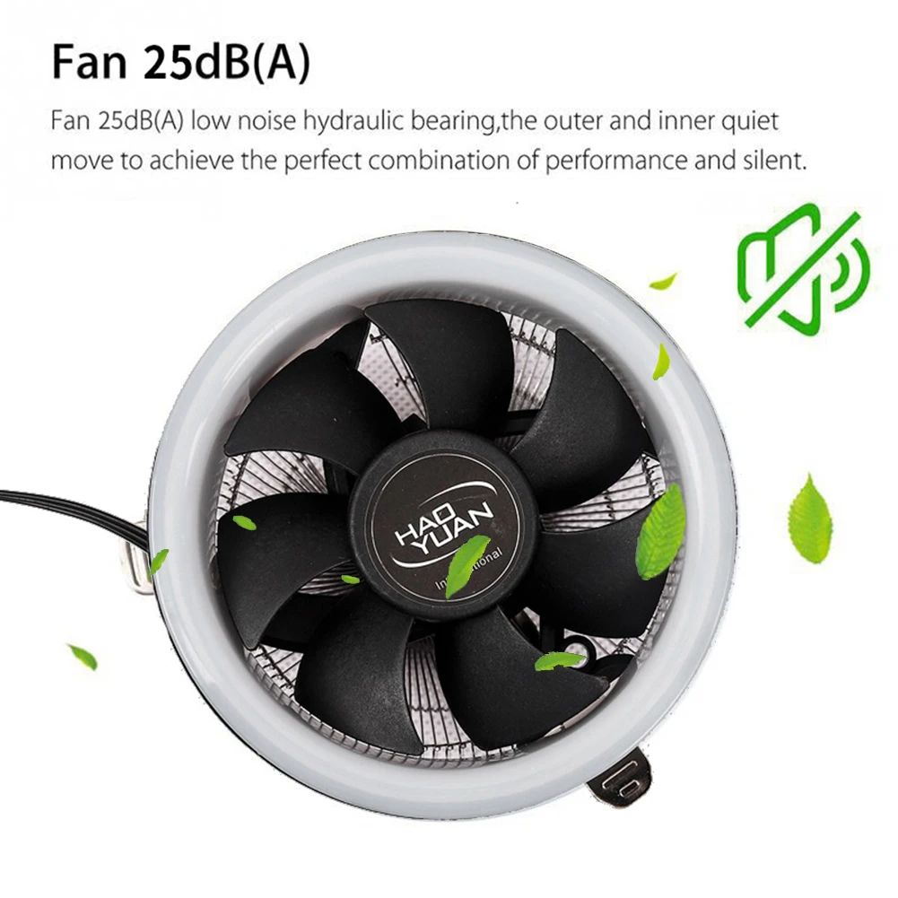

Q2 Computer CPU Cooling Fan LED Colorful Light Heatsink Radiator for Intel/AMD Contact Heatpipes Freeze Tower Cooling System