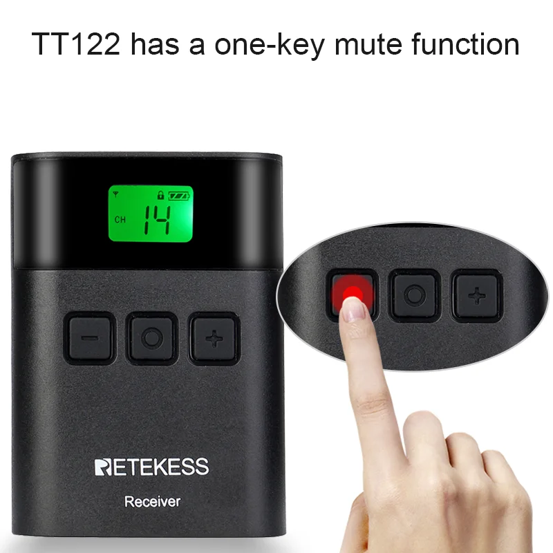 RETEKESS TT122 Wireless Tour Guide System 1 Transmitter+ 5 Receivers for Church Factory Training Goverment Meeting | Электроника