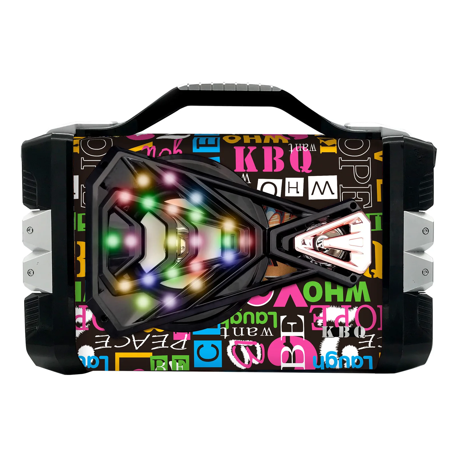 

KBQ-2012 Wooden Portable Bluetooth Speaker High-power Wireless Music Speaker Karaoke Home Theater Stereo Subwoofer FM Radio/TF