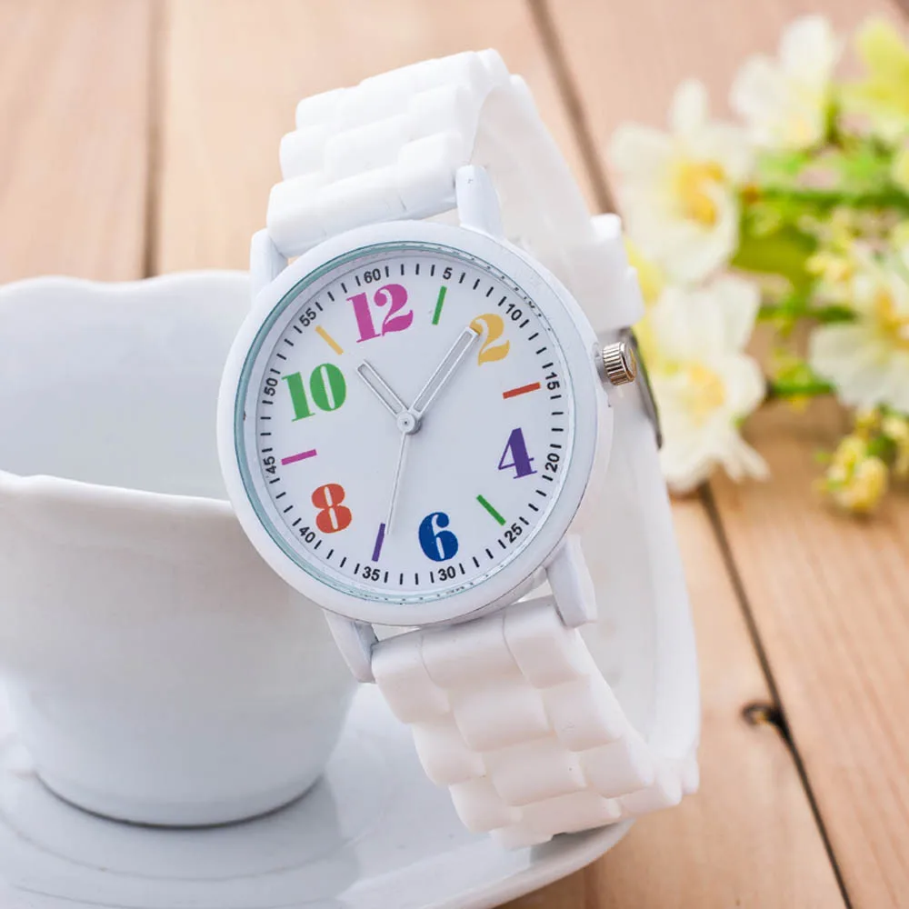 

Fashion Quartz Watches For Women Luxury White Silicone Bracelet Watches Ladies Dress Clock Watches Relojes Mujer Gift Woman 328