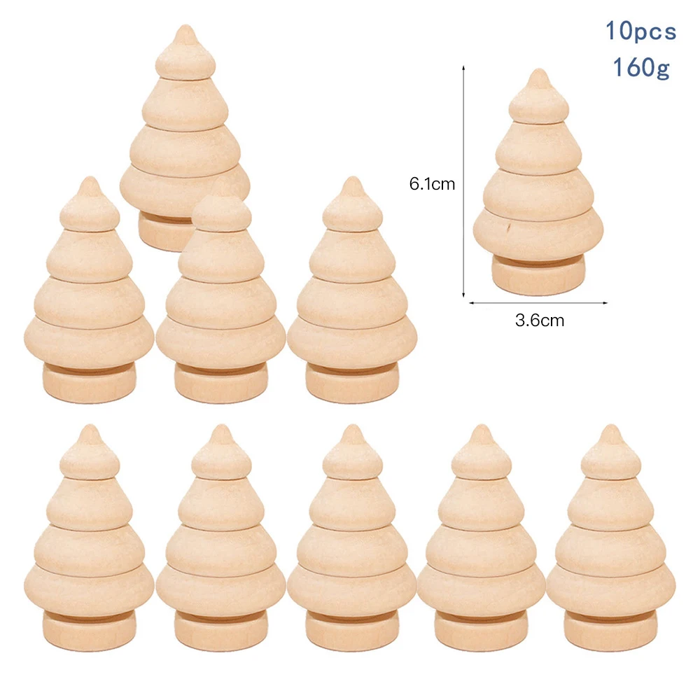 10 шт. деревянный колышек куклы игрушки клена Неокрашенный Семья кукольный