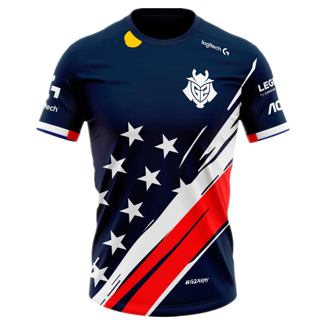 

G2 Spain Team Jersey 2021 New G2 National Team Jersey G2 ESports Supporter T-Shirt League Of Legends G2 E-Sports Uniform Shirt