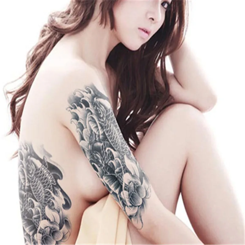 1 предмет Новинка Зеленый цвет Карп Водонепроницаемый временый боди арт рукоятки