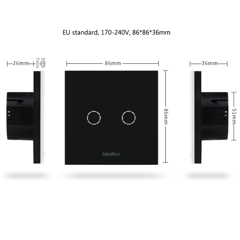 Настенный светильник Mobu стандарт ЕС/Великобритании сенсорный выключатель