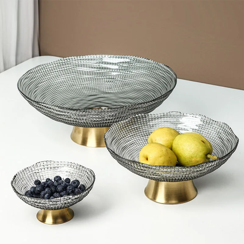 Товары для дома стеклянный поднос фруктов креативное украшение гостиной