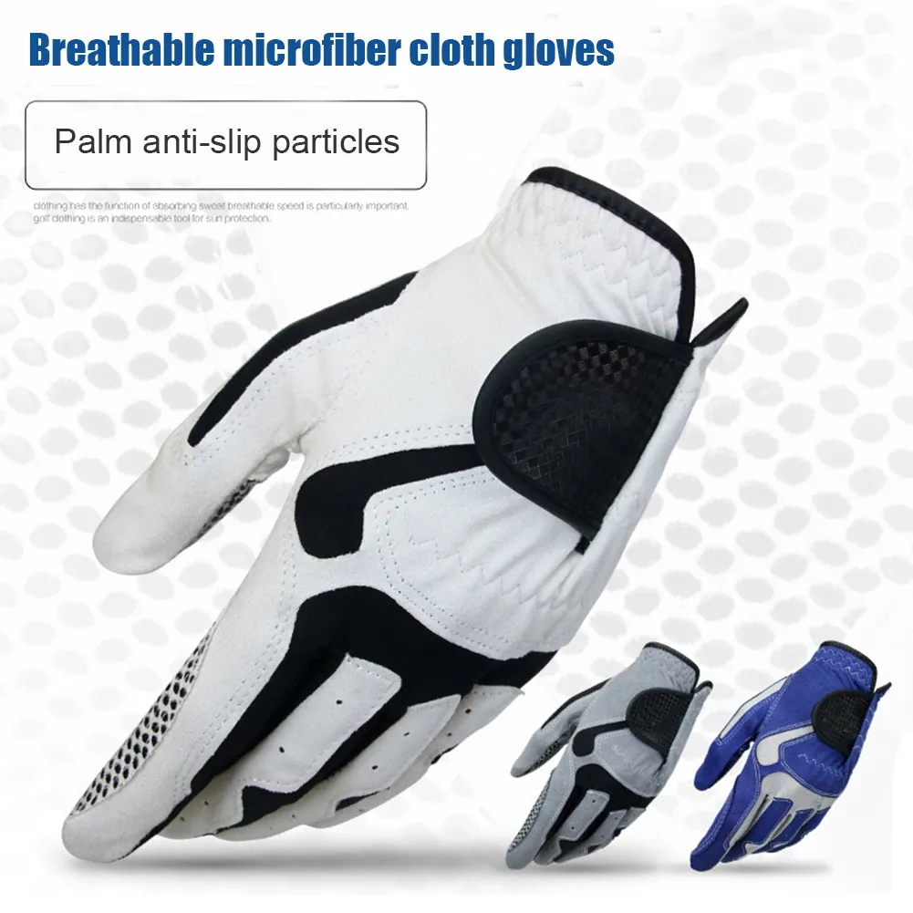 

1pcs Golf Gloves Men Glove Micro Fiber Soft Left Right Hand Anti Slip-particle Breathable Golf Glove LDF668