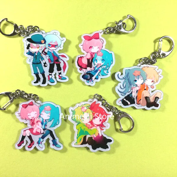 

Anime Happy Tree Friends Flippy Splendid Flaky Giggles Petunia Nutty Keychain Figure Doll Acrylic Keyring Bag Pendant for Gift
