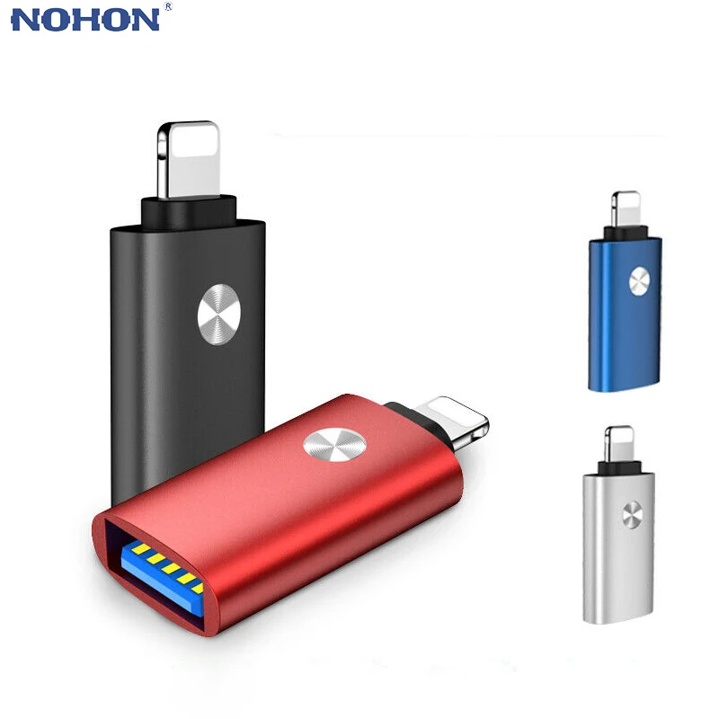 OTG USB адаптер зарядный кабель конвертер для iphone 11 Pro XS Max XR X 10 7 8 6 S Plus iOS 12 13 Быстрая