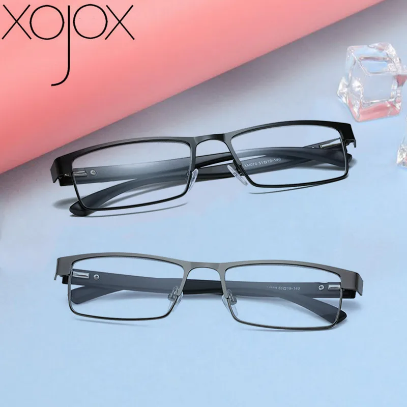 Очки для чтения XojoX мужские с полуоправой из титанового сплава покрытием в
