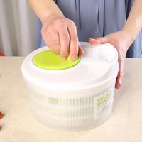 plastic big salad spinner leaf dryer lettuce veg drainer crisper strainer for washing drying leafy vegetables kitchen tools