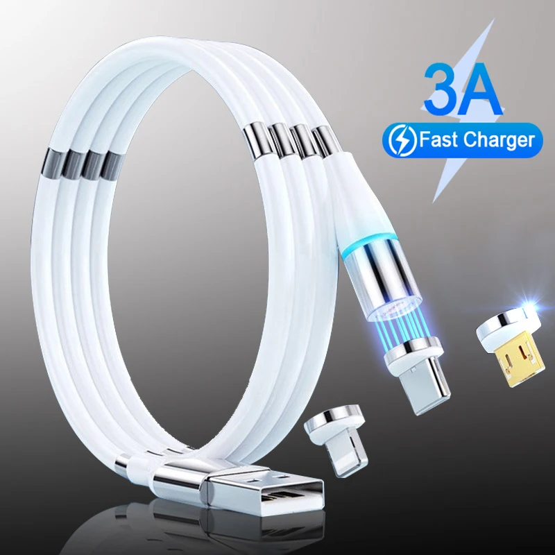 

Magnetic USB C cable Fast Charging USB Type C Wire 3A Micro USB Type C 8 Pin Magnet Plug For iPhone 12 Pro Max Xiaomi 11 Redmi