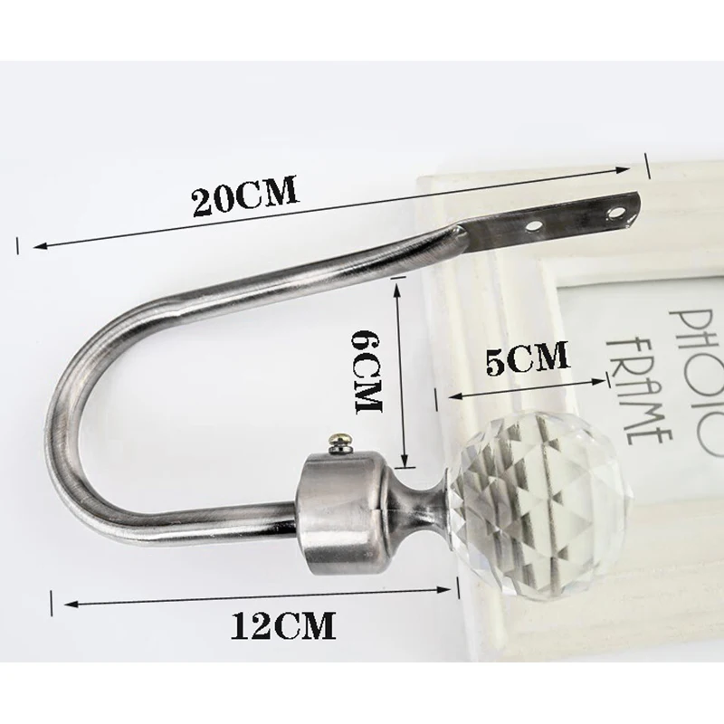 Большие металлические крючки для занавесок с хрустальным шариком 2 шт. держатель